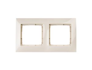 Simon 54 Premium Ramka podwójna kremowa /do karton-gips/ DRK2/41
