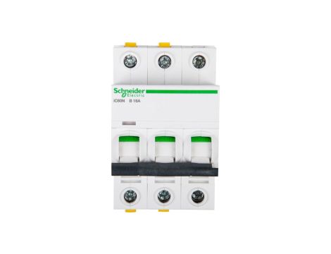 Wyłącznik nadprądowy 3P B 16A 6kA AC iC60N-B16-3 A9F03316