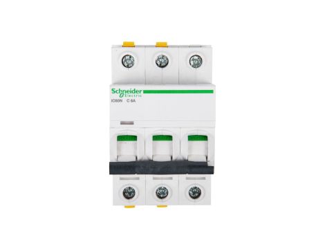 Wyłącznik nadprądowy 3P C 6A 6kA AC iC60N-C6-3 Acti9 A9F04306