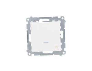 Simon 54 Łącznik krzyżowy z podświetleniem, szybkozłącza, biały DW7L.01/11