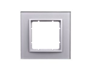 Berker B.7 Ramka pojedyncza szklana aluminiowa 10116414