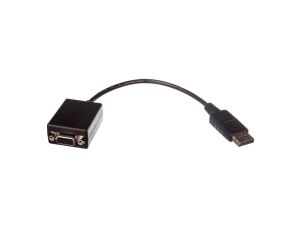 Kabel połączeniowy DisplayPort 1.1a Typ DP/VGA, M/Ż czarny 0,15m