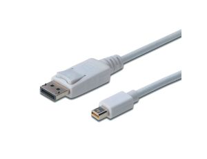 Kabel połączeniowy miniDisplayPort 1.1a Typ miniDP/DP, M/M biały 2m
