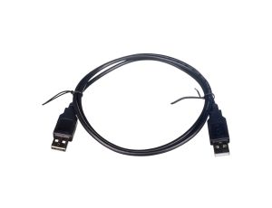 Kabel połączeniowy USB 2.0 Typ USB A/USB A, M/M czarny 1m AK-300100-010-S