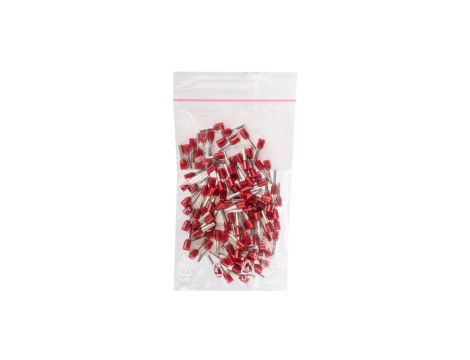 Końcówka tulejkowa izolowana TI 1,5mm2/8mm czerwona cynowana TI1,5L8DE /100szt./