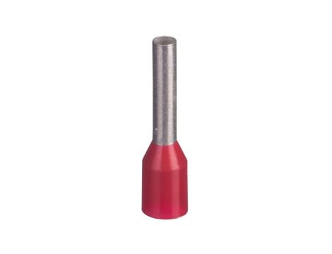 Końcówka tulejkowa izolowana TI 1mm2/8mm czerwona cynowana TI1L8x500 /500szt./
