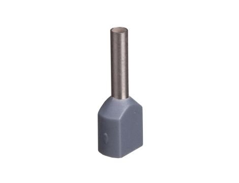 Końcówka tulejkowa izolowana TID 2x0,75mm2/8mm szara cynowana TID2x0,75L8x500 /500szt./