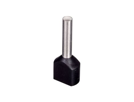 Końcówka tulejkowa izolowana TID 2x1,5mm2/12mm czarna cynowana TID2x1,5L12 /100szt./