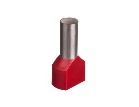Końcówka tulejkowa izolowana TID 2x10mm2/14mm czerwona cynowana TID2x10L14 /100szt./