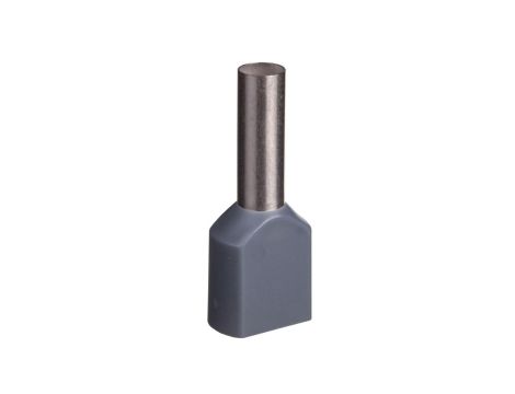 Końcówka tulejkowa izolowana TID 2x4mm2/12mm szara cynowana TID2x4L12 /100szt./