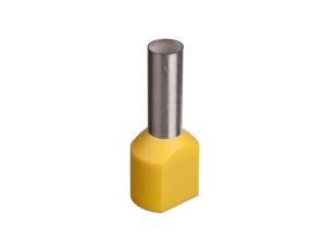 Końcówka tulejkowa izolowana TID 2x6mm2/14mm żółta cynowana TID2x6L14 /100szt./