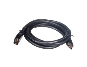 Kabel przedłużający HDMI Highspeed 1.4 z Eth. GOLD Typ HDMI A/HDMI A, M/Ż czarny 2m AK-330201-020-S