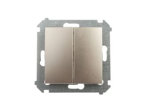 Simon 54 Łącznik schodowy podwójny złoty mat DW6/2.01/44