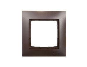 Simon 54 Premium Ramka pojedyncza brąz mat DR1/46
