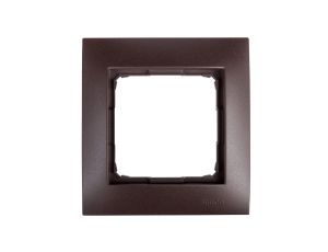 Simon 54 Premium Ramka pojedyncza brąz mat /do karton-gips/ DRK1/46
