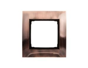 Simon 54 Premium Ramka pojedyncza metalowa miedź rustykalna DR1/36