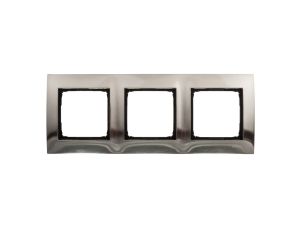 Simon 54 Premium Ramka potrójna metalowa inox DR3/61