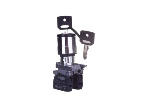 Przełącznik 3 położeniowy klucz 22mm 2Z bez samopowrotu XB4BG03