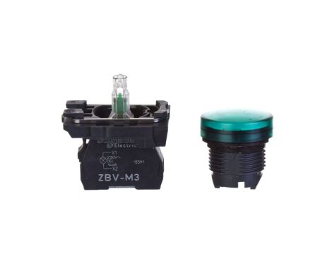 Lampka sygnalizacyjna 22mm zielona 230V AC XB5AVM3