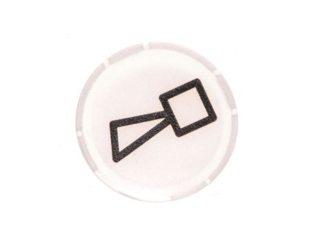 Soczewka przycisku 22mm płaska biała z symbolem BUCZEK M22-XDL-W-X17 218315