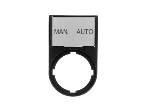 Tabliczka opisowa MAN-AUTO 50x30mm czarna 22mm prostokątna M22S-ST-GB11 216500