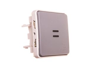 PLEXO55 Łącznik schodowy z podświeleniem szary 069513