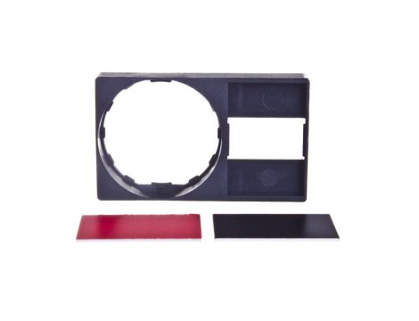 Szyld opisowy 30x50mm z etykietą czarny/czerwony 22mm czarny prostokątny ZBY6H101