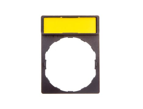 Szyld opisowy 30x40mm z etykietą biały/żółty 22mm czarny prostokątny ZBY4101