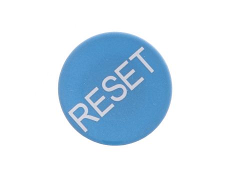 Wkładka przycisku 22mm płaska niebieska z opisem RESET M22-XD-B-GB14 218204