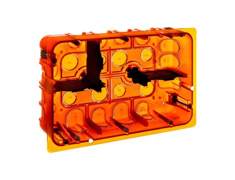 Puszka do betonu 142mm 213x 50mm Ze śrubami czerwony Batibox 080126