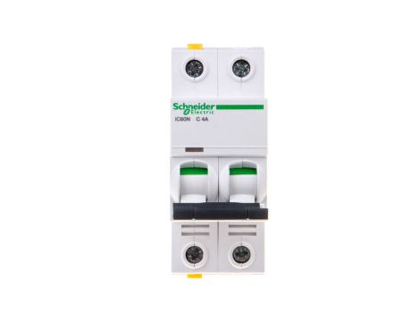 Wyłącznik nadprądowy 2P C 4A 6kA AC iC60N-C4-2 A9F04204