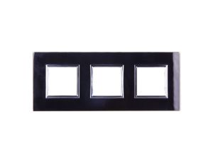 DANTE Ramka potrójna szkło BLACK GLASS 4509183