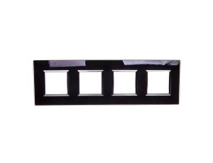 DANTE Ramka poczwórna szkło BLACK GLASS 4509184