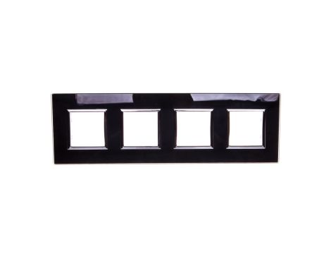 DANTE Ramka poczwórna szkło BLACK GLASS 4509184