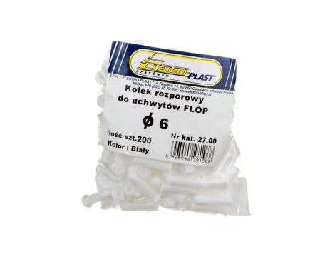 Kołek rozporowy fi 6 do uchwytów FLOP KR6 27.00