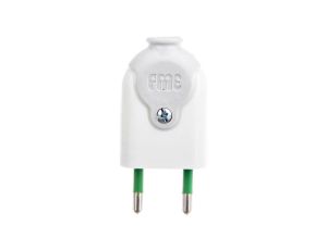 Wtyczka płaska 10A 250V biała FWB 51.220