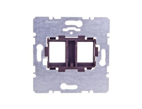 Berker/B.Kwadrat Płytka nośna podwójna z brązowym elementem mocującym 454107