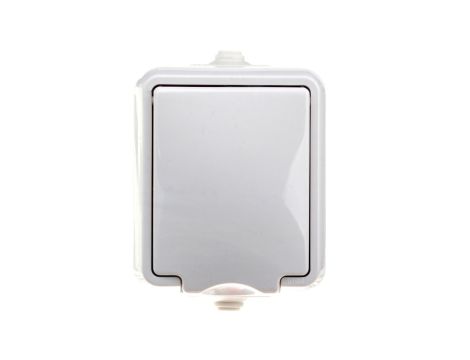 HYDRO Gniazdo hermetyczne pojedyncze z/u IP44 z klapką białe 120432
