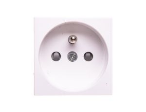 KOS45 Moduł - gniazdo pojedyncze z/u z przesłonami białe 350434