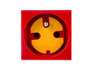 KOS45 Moduł - gniazdo pojedyncze z/u DATA z przesłonami /z kluczem/ czerwone 351043