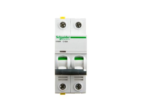 Wyłącznik nadprądowy 2P C 63A 6kA AC iC60N-C63-2 A9F04263