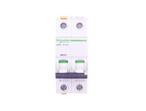Wyłącznik nadprądowy 2P B 10A 6kA AC iC60N-B10-2 A9F03210