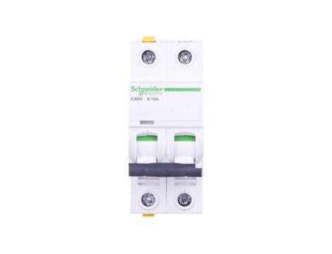 Wyłącznik nadprądowy 2P B 16A 6kA AC iC60N-B16-2 A9F03216