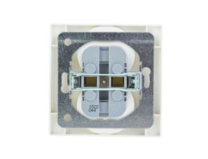 KARO Gniazdo podwójne z/u ecru perłowy GP-2SZ/42