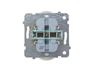 KARO Gniazdo podwójne b/u ecru perłowy GP-2SR/m/42