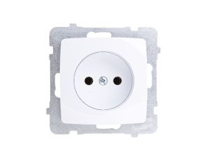 KARO Gniazdo pojedyncze b/u białe GP-1S/m/00