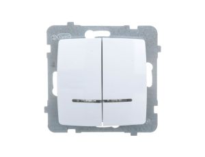 KARO Łącznik świecznikowy z podświetleniem pomarańczowym biały ŁP-2SS/m/00