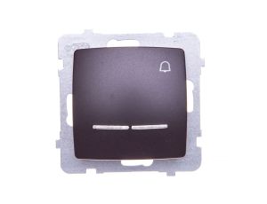 KARO Przycisk /dzwonek/ z podświetleniem czekoladowy metalik ŁP-6SS/m/40