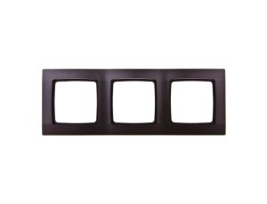 KARO Ramka potrójna czekoladowy metalik R-3S/40