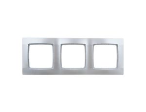 KARO Ramka potrójna srebrny perłowy R-3S/43